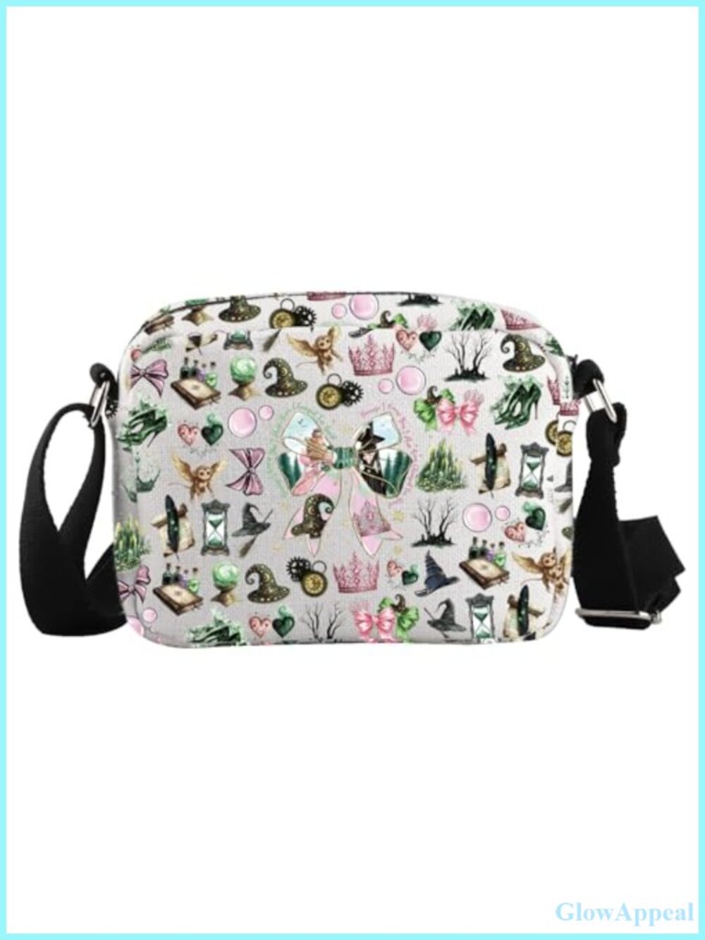 Canvas Crossbody Bag Musical Theater Witch Gift Adjustable Strap Multi